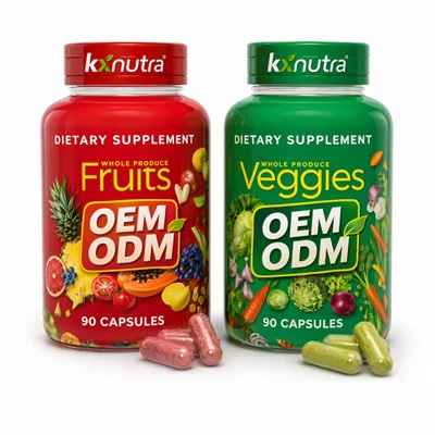 Cápsulas integrais de frutas e vegetais