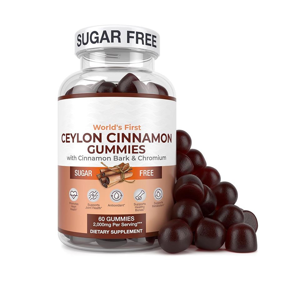 Açúcar Ceylon Cinnamon Gummies Nature's Heart Heart Hearty Antioxidant Rich Delight